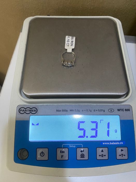 Inel cu diamante din aur de 14K Amanet BKG