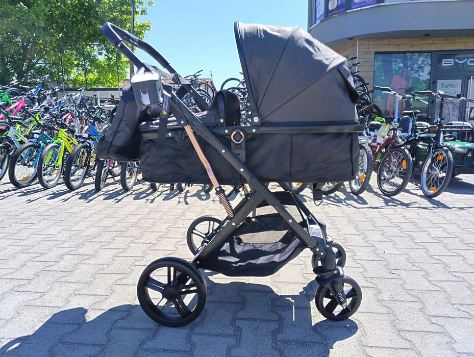 MONI Комбинирана детска количка RAFAELLO черен