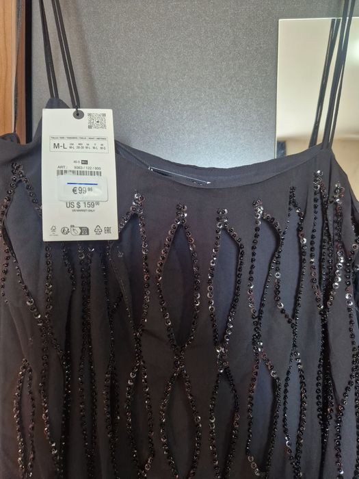 Официална синя рокля Fiesta Woman Espana и Рокля ZARA черна с мъниста