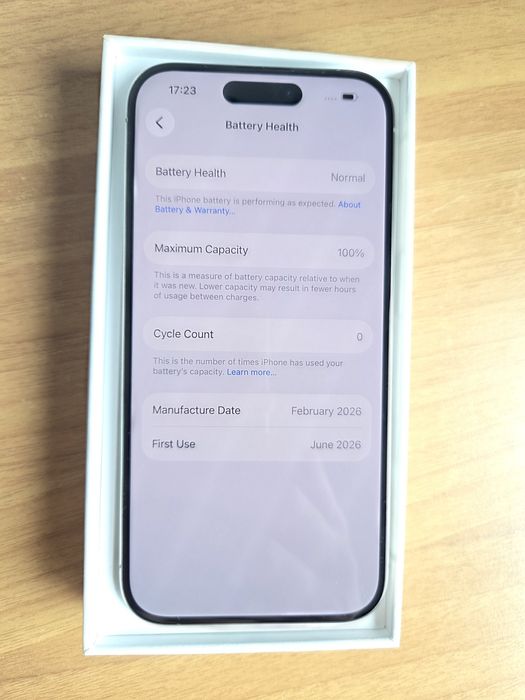 ЧИСТО НОВ iPhone 15 Pro 100% Battery Подменен по Гаранция 0 цикъла