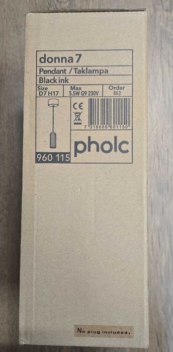 Висяща лампа Donna 7 - Pholc /черна/