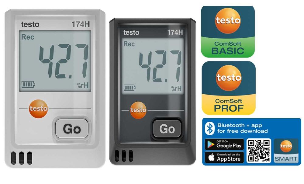 Testo 174H Bluetooth логгеры температуры и влажности
