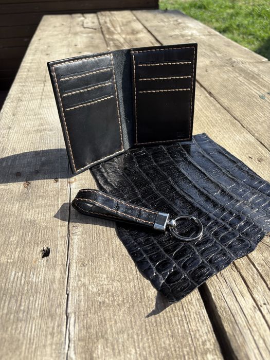 Portofel din piele naturala croco!