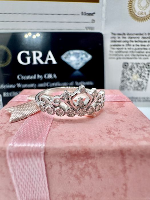 Сребърен пръстен с мойсанит (Диамант) 1.3 карата