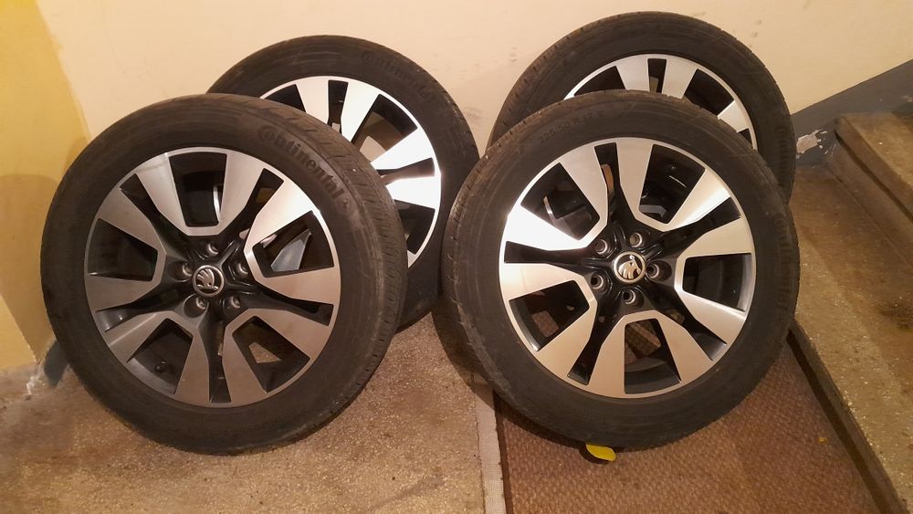 Roti Skoda yeti 17 inchi cu anvelope continental vara