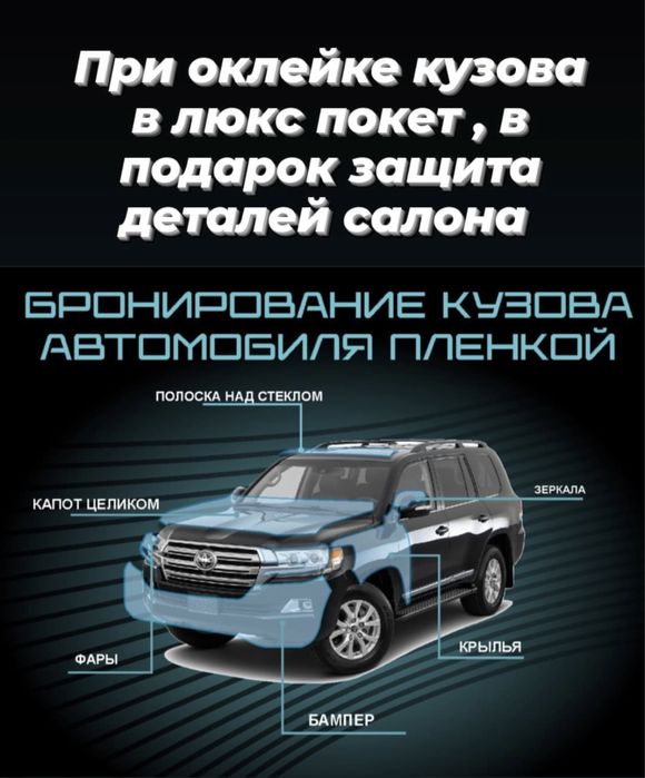 Бронирование, оклейка кузова, Детейлинг