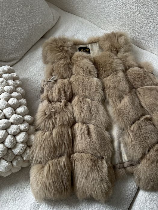 Дамски елеци, изцяло естествен косъм от лисица, монголска вълна и заек