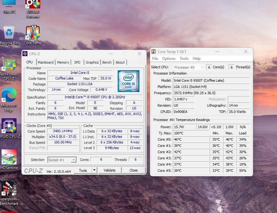 Procesor intel i5 9500T, Socket 1151v2
