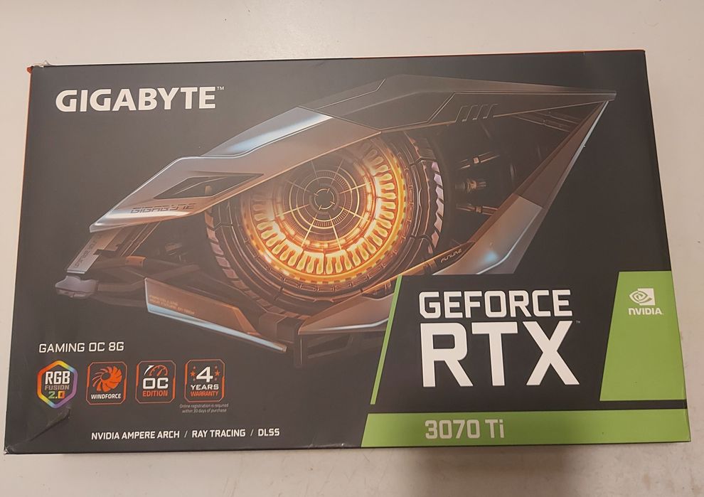 Placa video GIGABYTE GeForce RTX 3070 Ti gaming oc 8gb GDDR6X - NOUĂ / SIGILATĂ