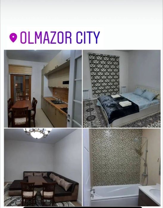 Олмазор сити 2 хоналик уй ижарага берилади