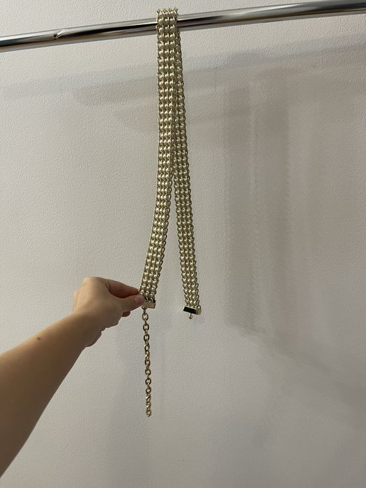 Curea cu perle si detalii aurii