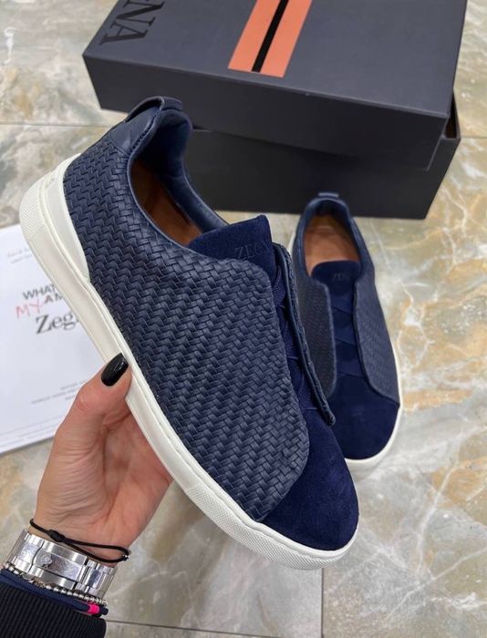 ZEGNA Triple Stitch  Leather