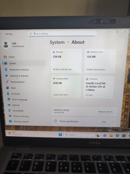 Dell Latitude 5410 14 FHD, I5-10310u 2.21ghz, 8gb ddr4, 256gb nvme