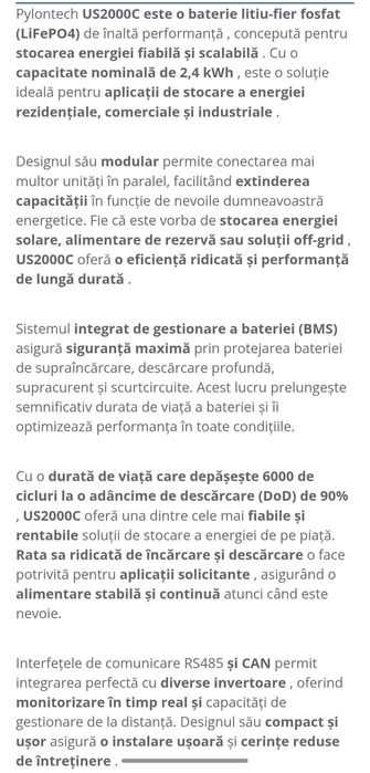 Baterie solare  Pylotech