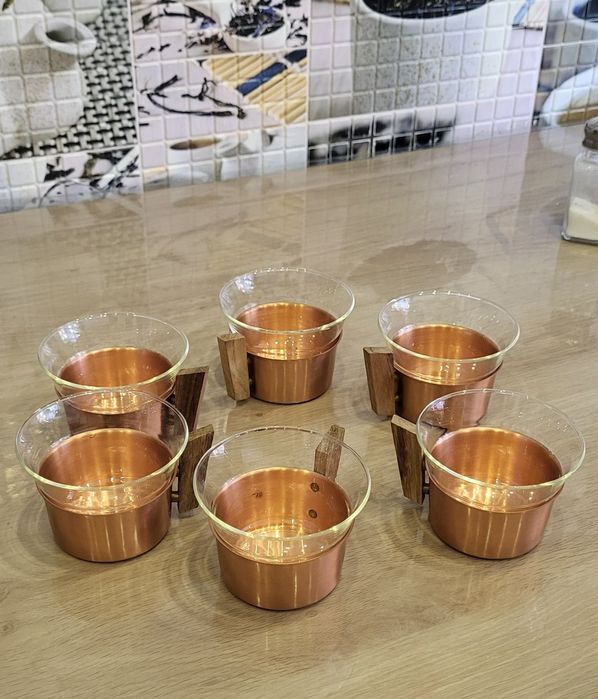 Cesti ceai/cafea cupru