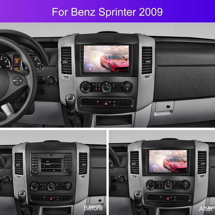 10.1" Мултимедия за Mercedes Sprinter, Спринтер, W906, B906, Android, Навигация, Мерцедес, Андроид Auto, Carplay, WAZE