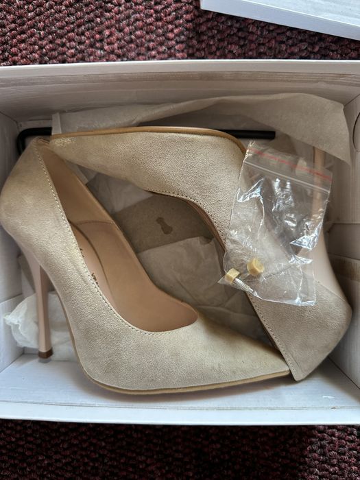 Pantofi dama piele intoarsa bej nr.37 noi