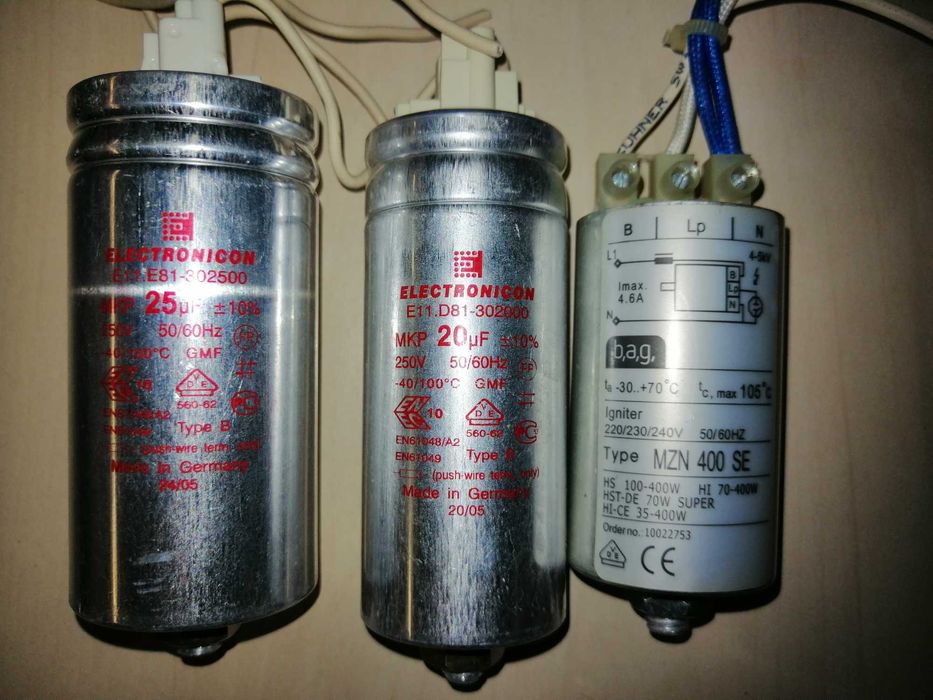 Condensatori pornire motor 50uF ,25uF, 20uF la 220 V - Ducati Energia