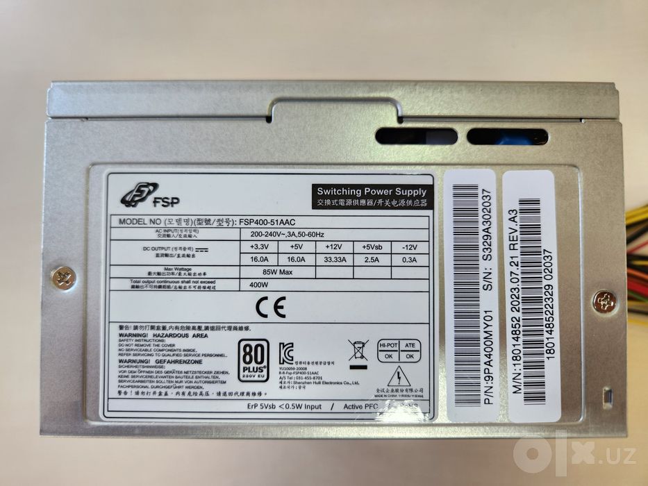 Блок питания FSP 400-50AAC. PSU FSP blok pitaniya