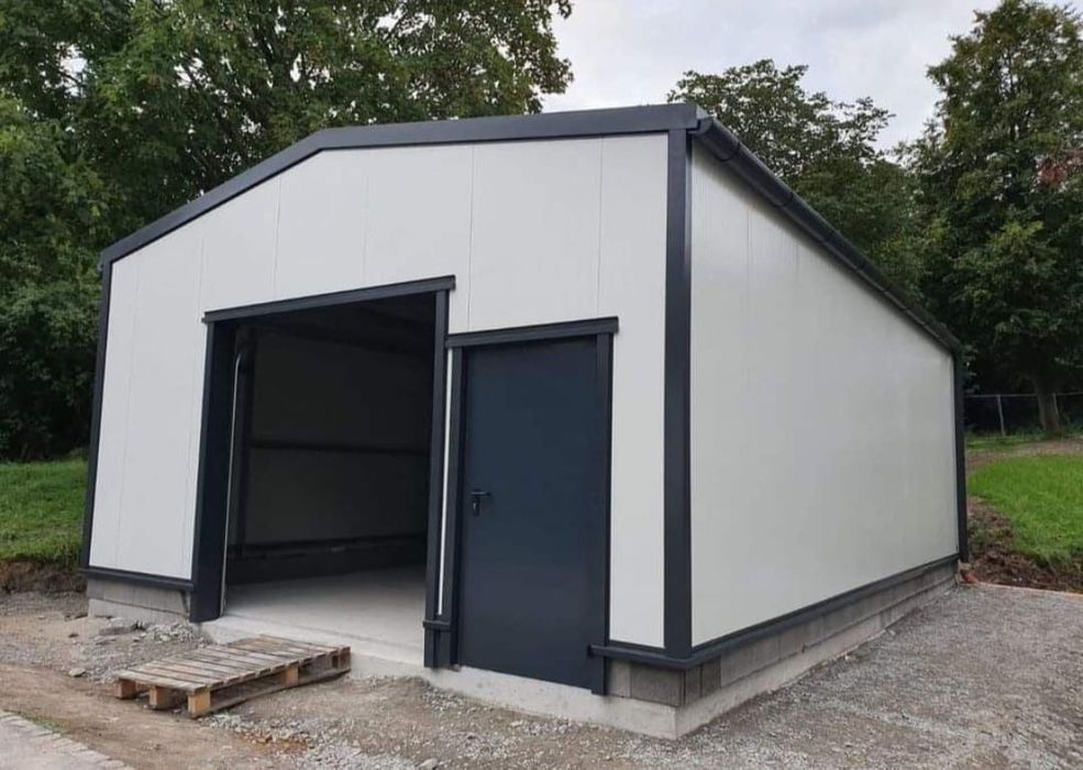 Garaje auto din structura metalica si panou sandwich termoizolant, dim