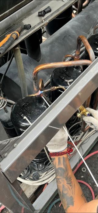 Пайка медных труб и конденсаторов