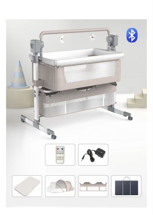 Продам манеж кровать в светло-коричневом  цвете