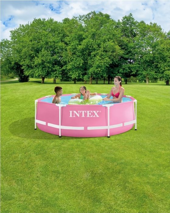 Бассейн каркасный Intex Каркасный бассейн Pink Metal Frame, 244x244x76