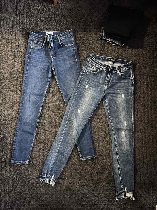 Къси панталони , Дънки зара , комплект, екип , guess , висока талия