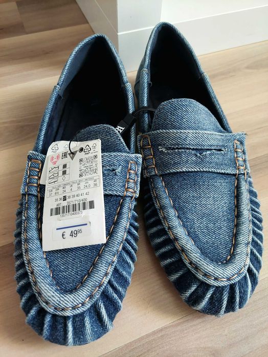 Нови мокасини с деним ефект ZARA