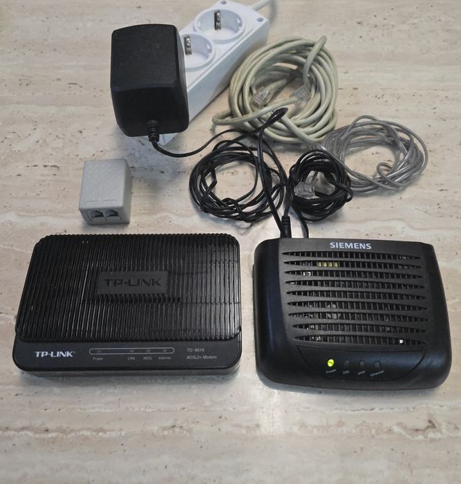 Модем adsl Siemens и TP-Link ethernet