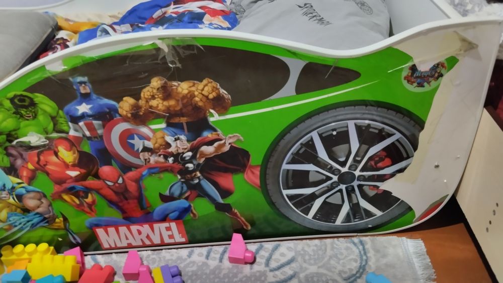 Машина кровать С супергероями