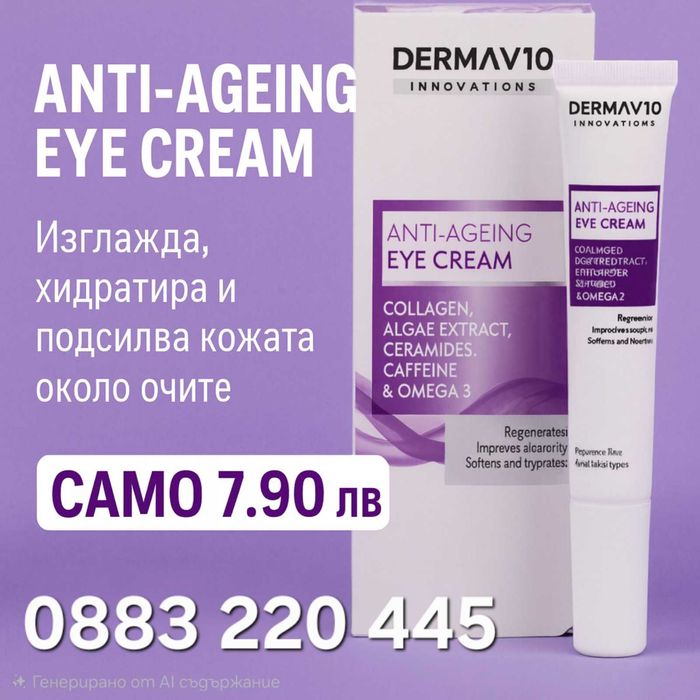 Околоочен крем с колаген водорасли и кофеин за фини линии 30 мл