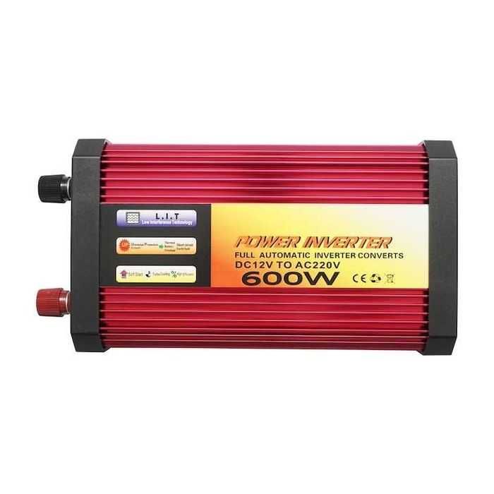 Invertor de tensiune 12V-220V, 600W, cu port USB, Germania, nou.
