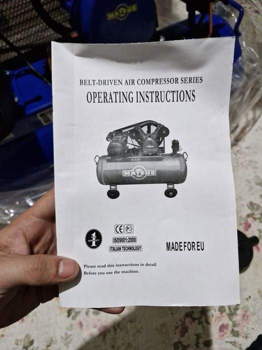 Компрессор 220v 100 литр новый 2 цилиндр