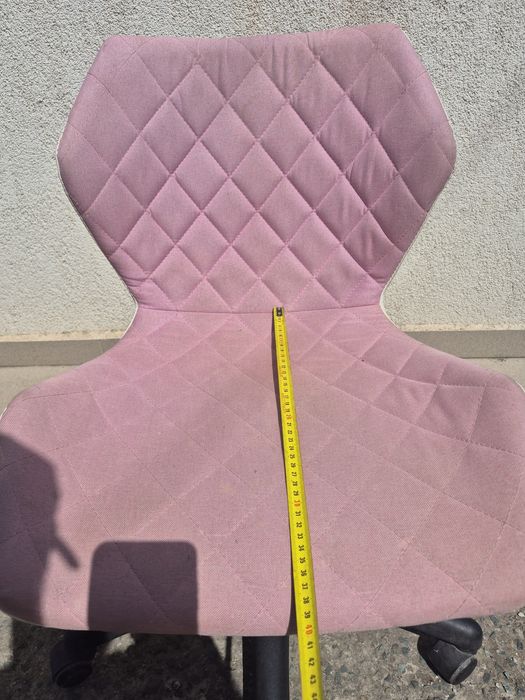 Vănd Scaun de birou alb/roz, 40/50x78/78x40/50 cm