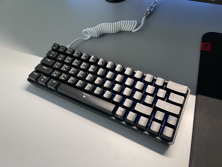 Tastatura mecanica TMKB T63 alb/negru