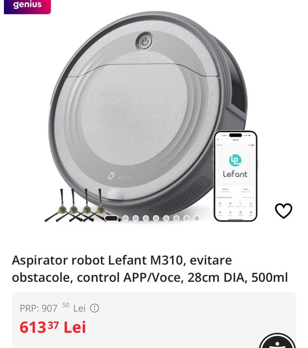 Aspirator robot Lefant M310, evitare obstacole