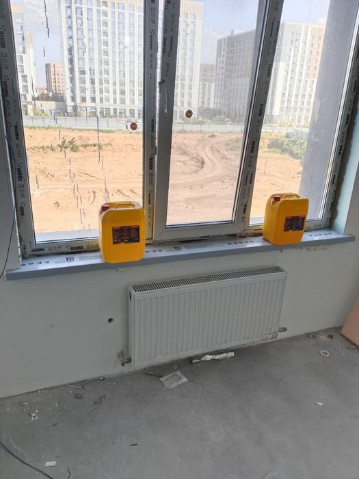 Подоконники, откосы.