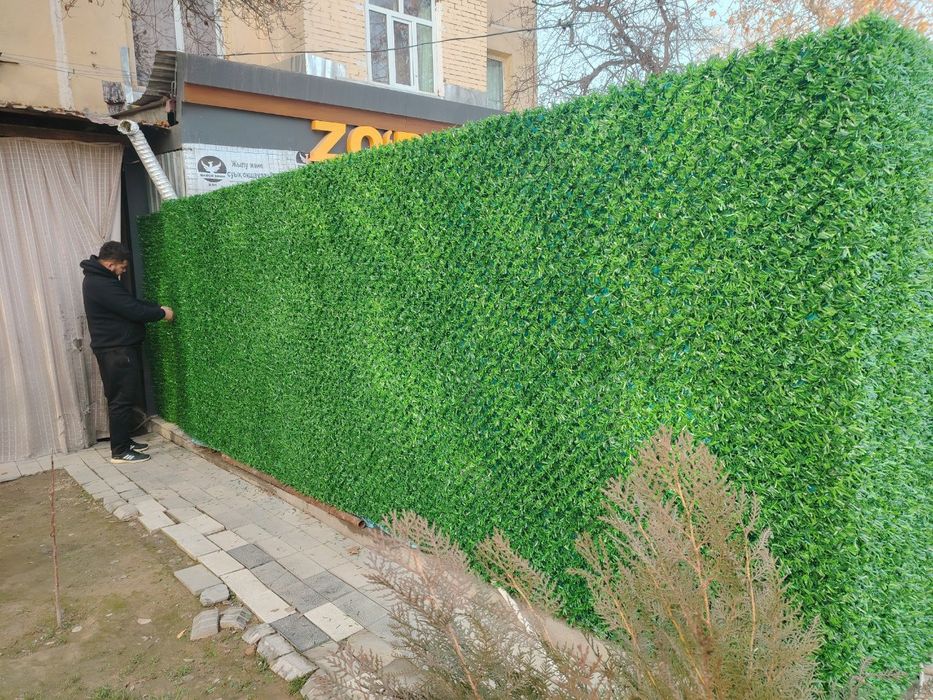 Газон ва ландшафт девор