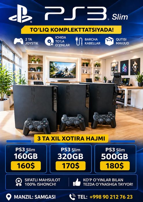 PlayStationlar Optom yoki donaga kolichistva bor dastavka bor