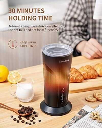 Електрически уред за разпенване на мляко 4 в 1 – Топла и студена пяна