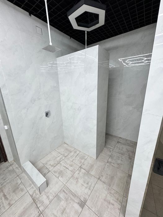 Баня с уличным бассейном, беседка