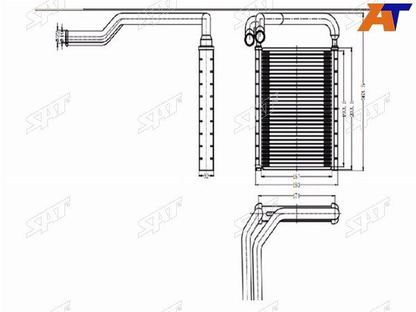 Радиатор печки Hyundai Solaris