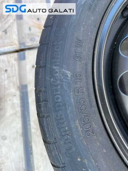 Roata Janta Tabla Rezerva cu Cauciuc Anvelopa Noua Continental 205 55 16 R16 Audi A3 8L 1997 - 2003 Cod sdgb30 1J0601027R 1J0601027T [AV0859]