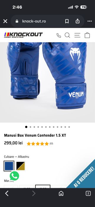 Manusi box Venum Contender 1.5 XT roz (12 oz)