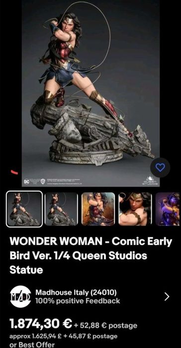 Wonder Woman 1/4 Scale Statue/Figurina 
By Queen Studios DC Comics