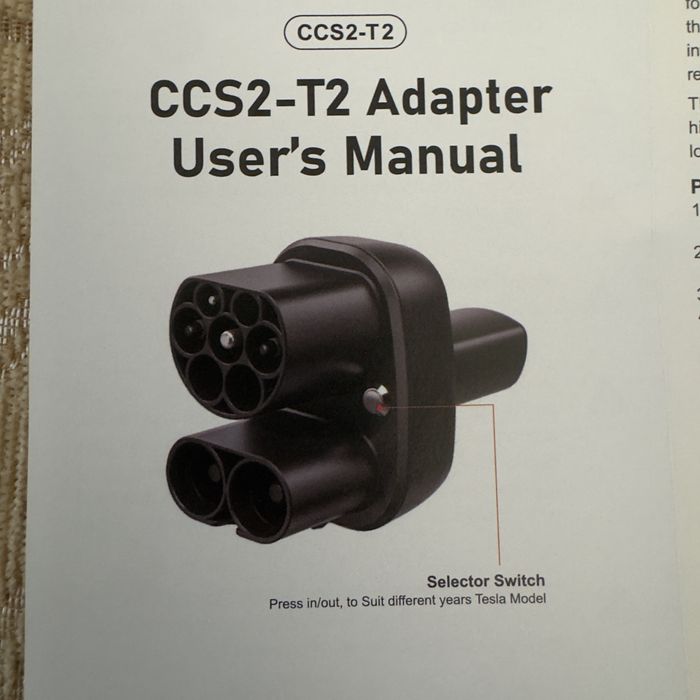 Tesla Y броня калник капак CCS2 to NACS AC+ DC Adapter