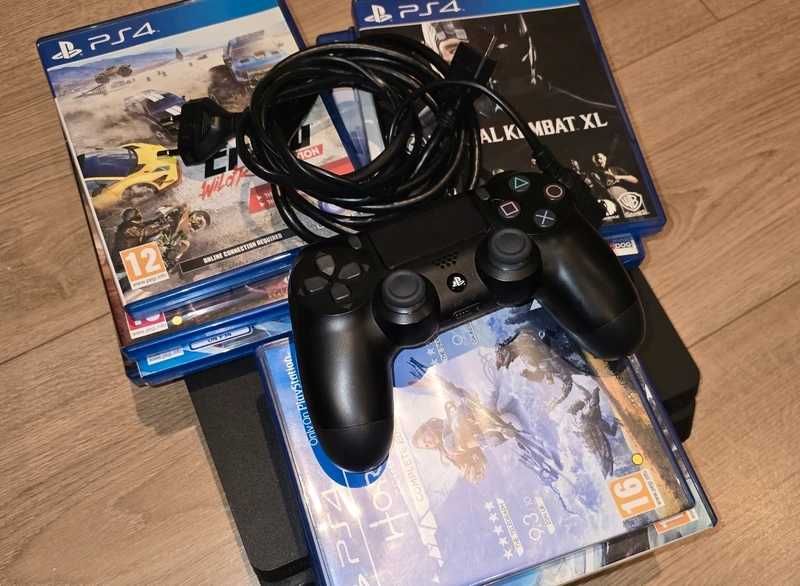 Set Playstation 4 Slim + Controller + 19 Jocuri | Cadou perfect
