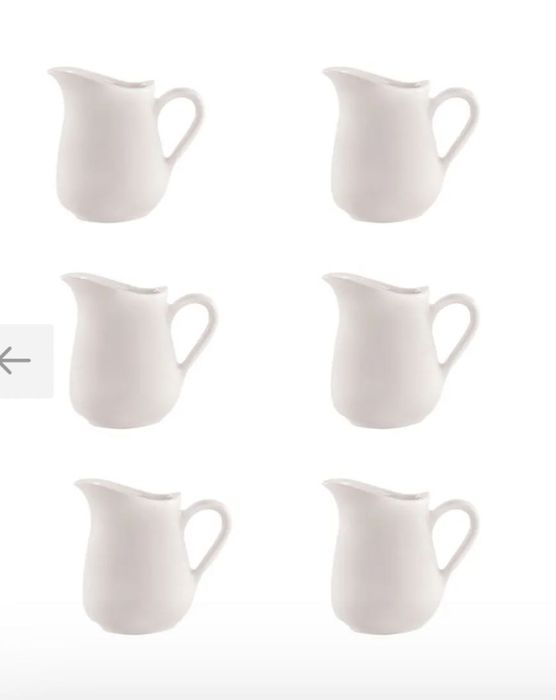 Set 6 mini ccarafe porțelan alb – stare foarte bunăanite lapte ,