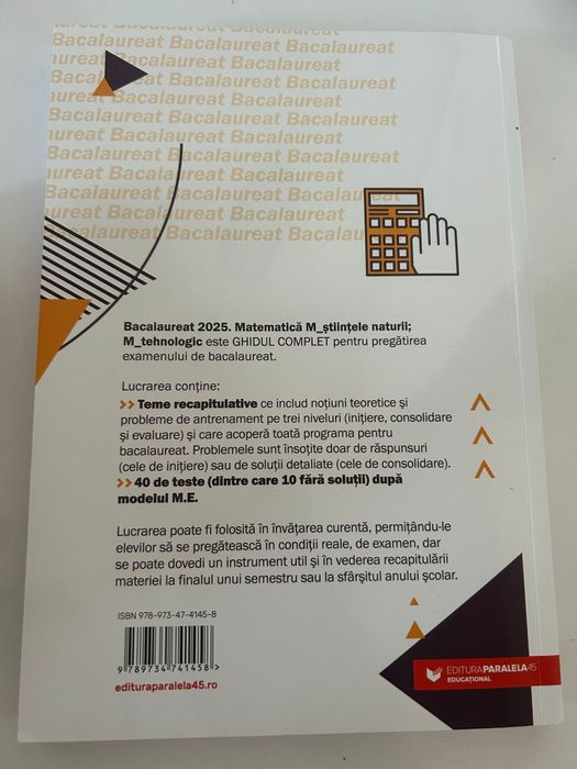 Teste bacalaureat matematică